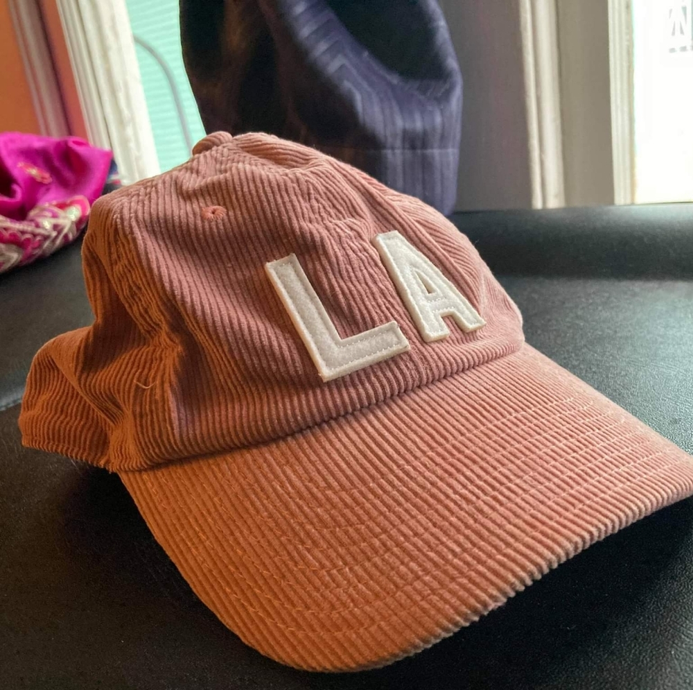 Rose cordoroy baseball cap